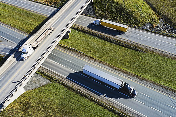 Trucks on highway 1